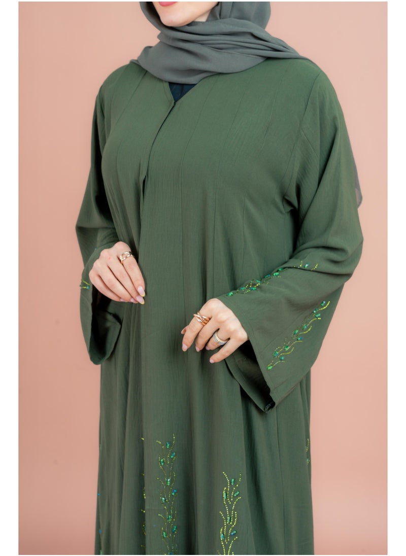IKKXA Modern Crystal Abaya AIK157  - Image 5