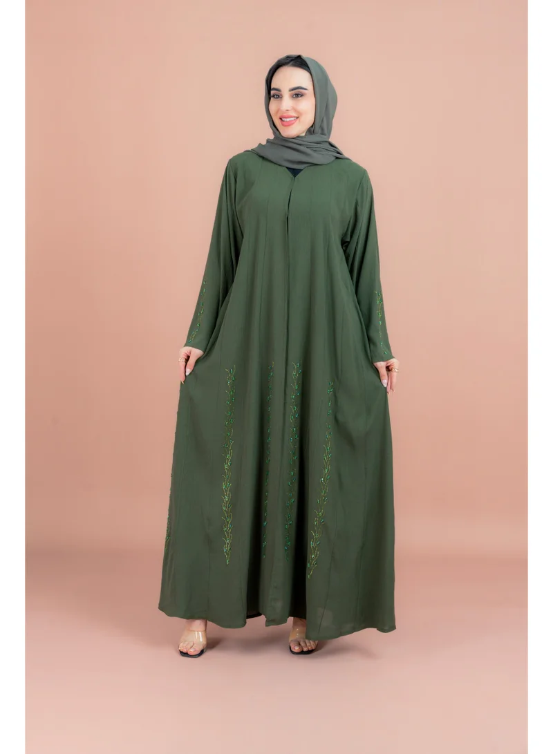 IKKXA Modern Crystal Abaya AIK157
