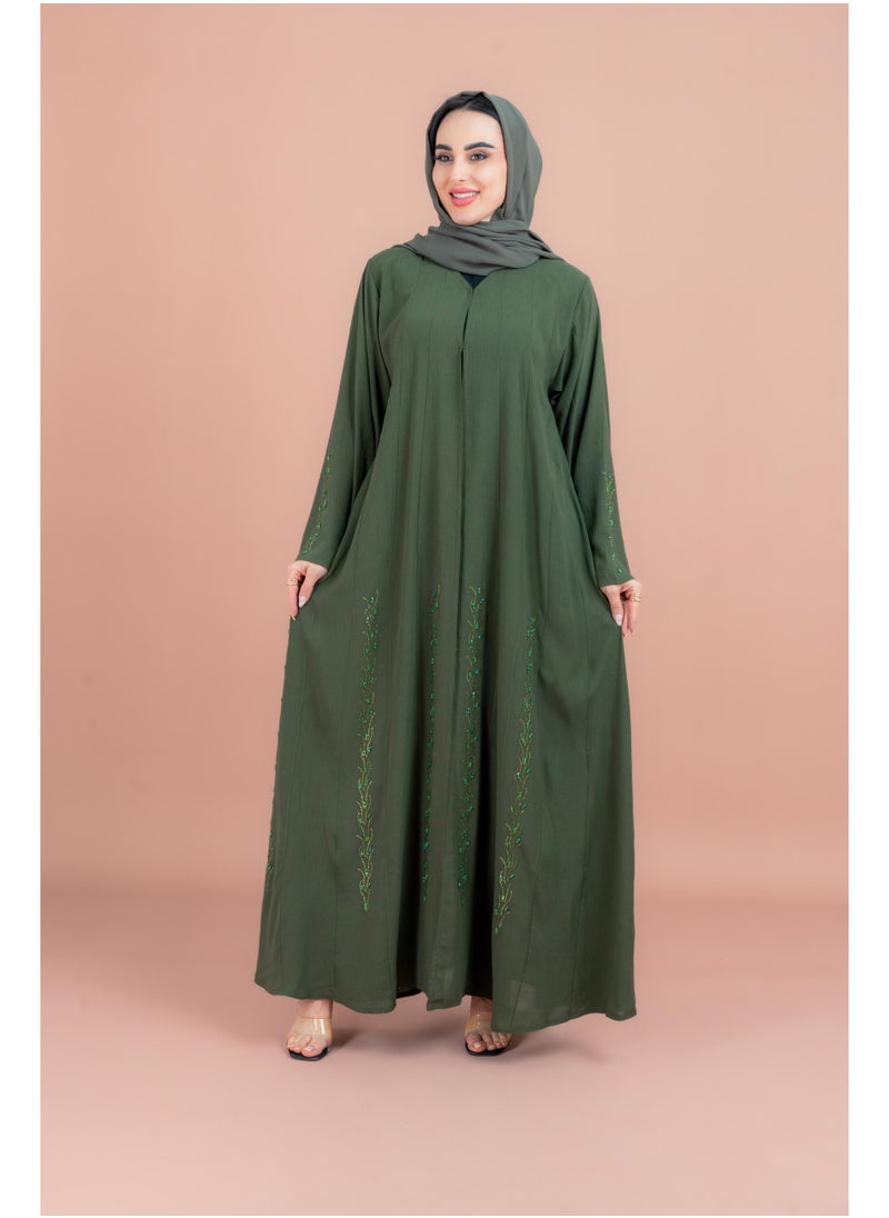IKKXA Modern Crystal Abaya AIK157  - Image 4