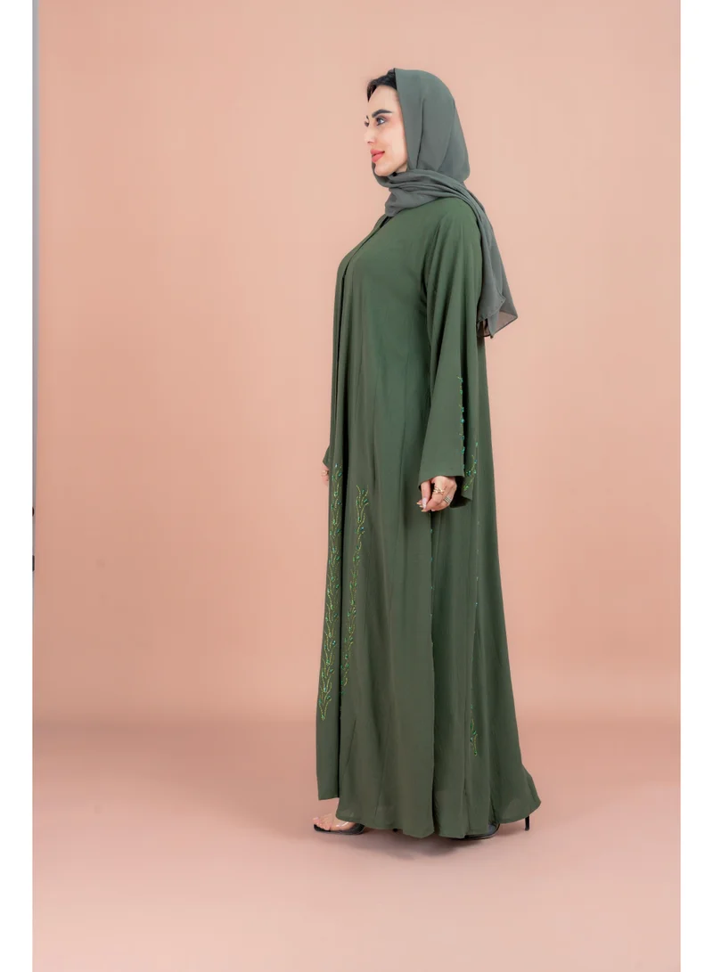 IKKXA Modern Crystal Abaya AIK157