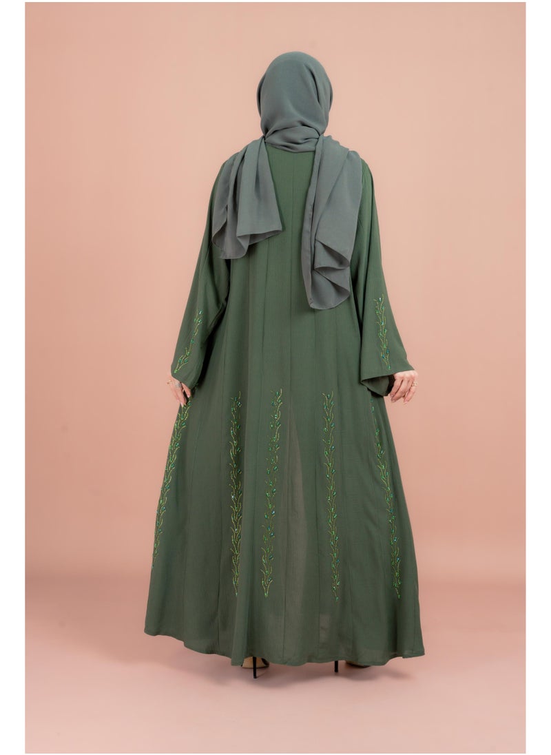 IKKXA Modern Crystal Abaya AIK157  - Image 2