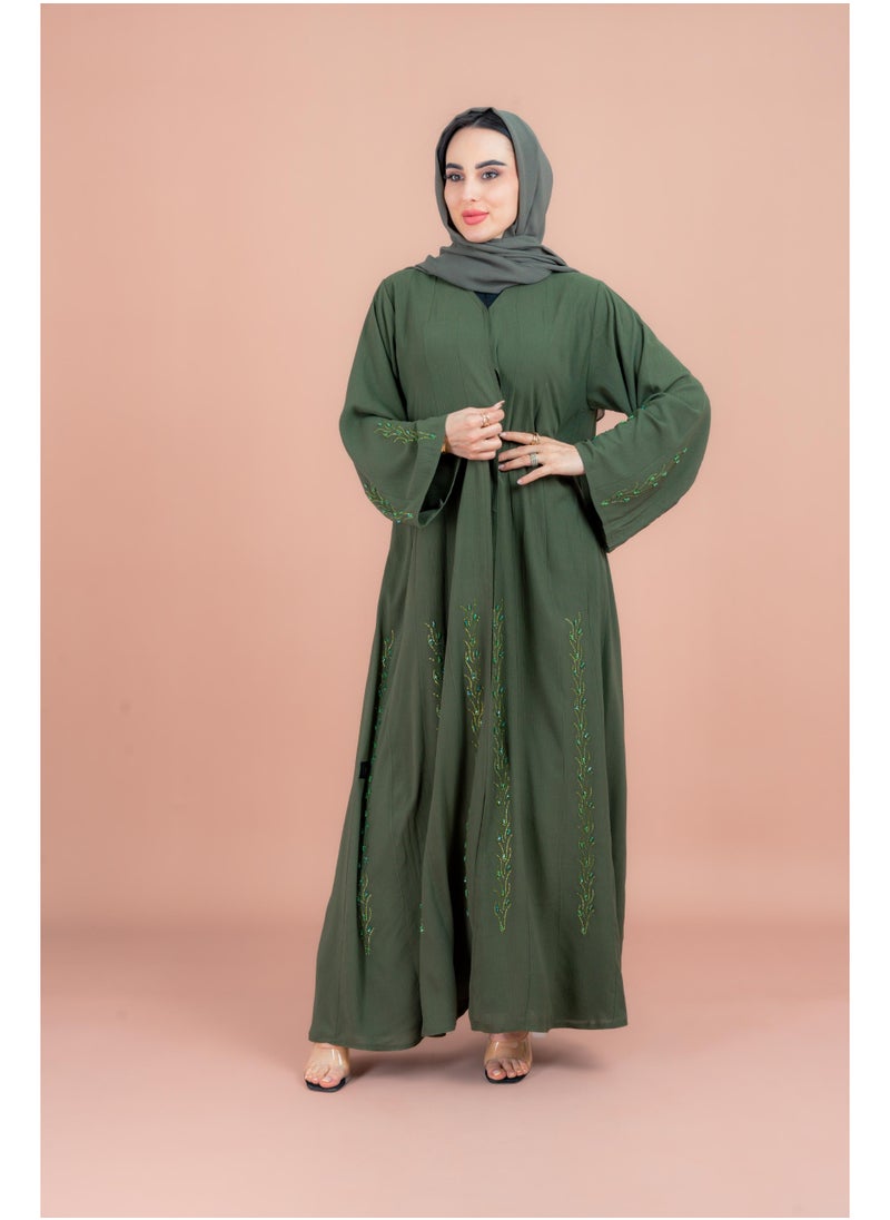IKKXA Modern Crystal Abaya AIK157  - Image 1