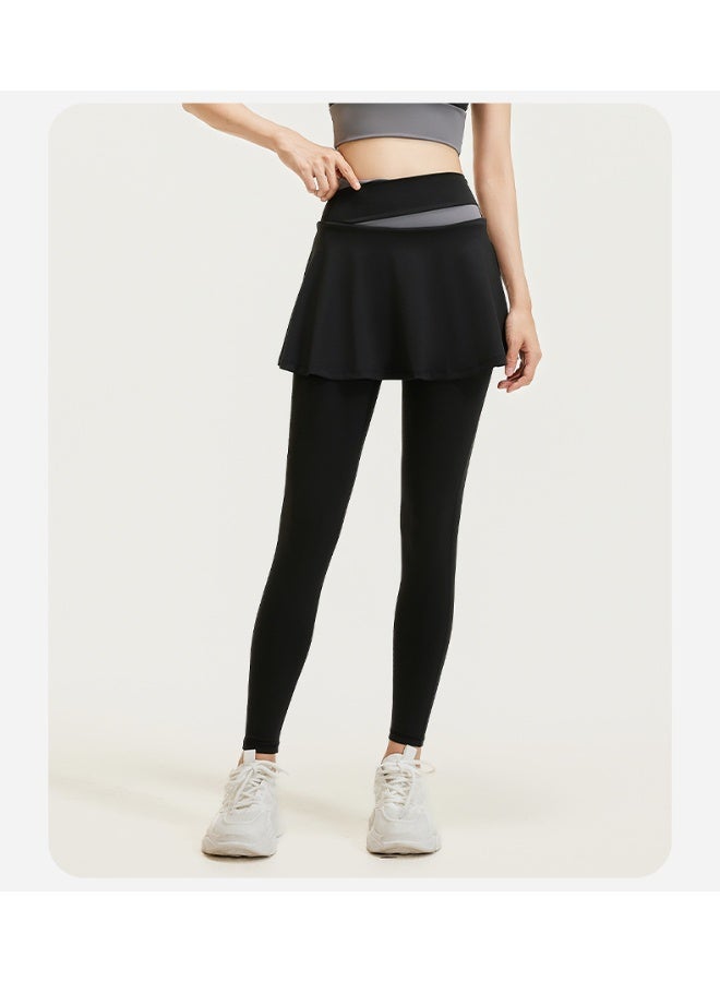 Tennis Skorts Cross-waist Skirted Legging Yoga Legging with Skirts Tennis Leggings Soft Stretchy Tennis Dresses Running - Image 2