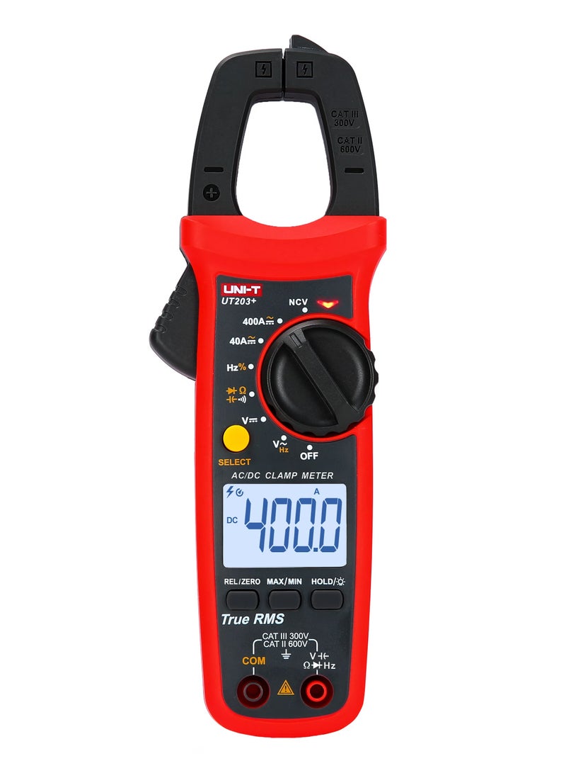 UNI-T UT203+ 400A AC/DC True RMS Digital Clamp Meter - Image 1