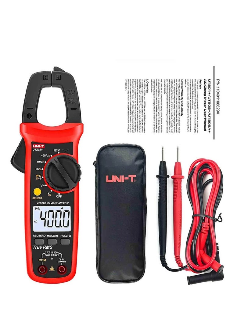 UNI-T UT203+ 400A AC/DC True RMS Digital Clamp Meter - Image 2