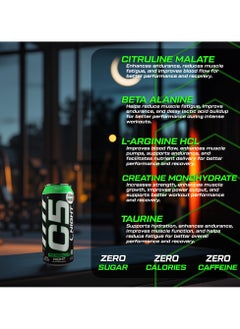C5 Energy C5 Energy Drink Night Mojito, Pre Workout, Zero Caffeine, Sugar Free, Zero Calories with Beta Alanine, L-Arginine 16fl.OZ, 473ml Caffeine Free Preworkout Pack of 12  - Image 4