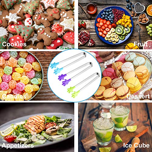 Hovesty 6PCS Mini Tong, Hand Shape Silicone Food Tongs, 5Inch Kid Tongs for Sugar Cubes, Serving Food, Colorful Kitchen Tongs Perfect for Kids by Hovesty - Image 4