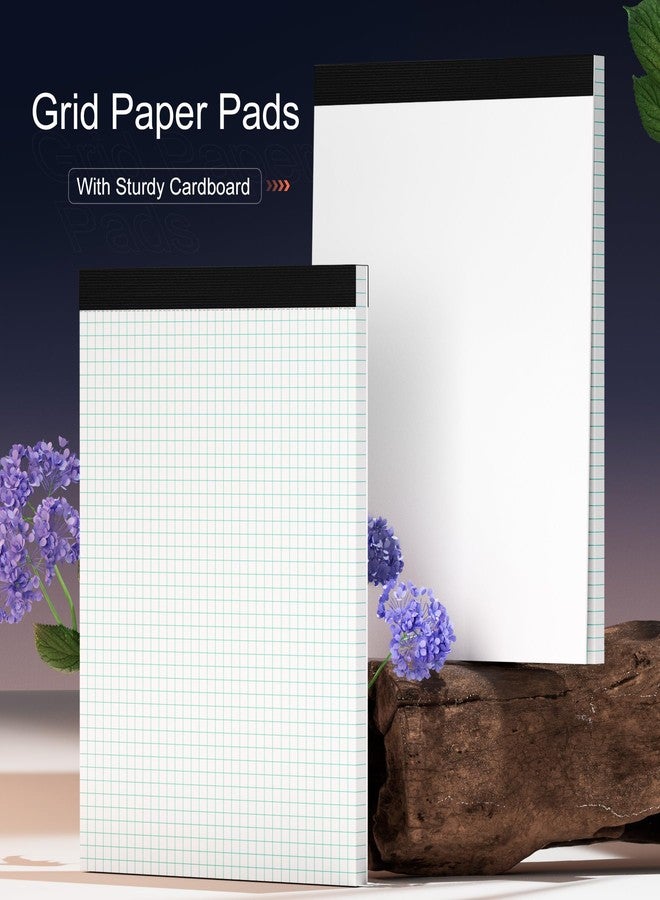Vishoitty Graph Paper Pad 8.5 x 11 Grid Paper 4x4 Graphing Paper, 12 Pack Grid Paper Pad 30 Sheets per Notepad Graph Ruled Math Paper, Perforated Square Paper Pad 8.5'' x 11'' for Math/Design/Plan/Sketching - Image 4