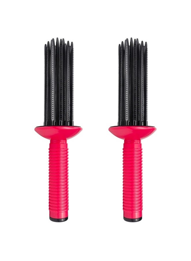 FERCAISH 2Pcs Styler for Curly Hair, Shaggy Curly Hair Styling Tool - Straightening Iron Curl Straightener, Hair Curling Roll Comb - Image 1