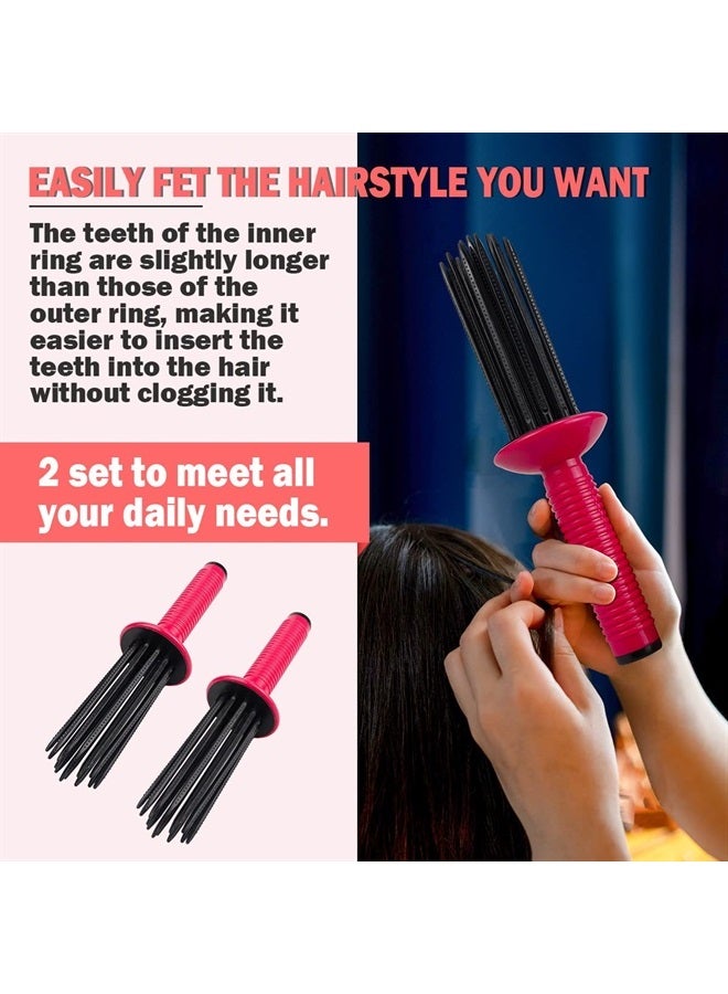 FERCAISH 2Pcs Styler for Curly Hair, Shaggy Curly Hair Styling Tool - Straightening Iron Curl Straightener, Hair Curling Roll Comb - Image 4