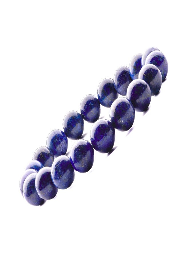 Plus Value Natural Lapis Lapiz Lazuli Bracelet Enlightenment Stone | Stylish Charm Crystal for Men Women Boys & Girls (Beads Size: 10mm, Jute Bag) - Image 1