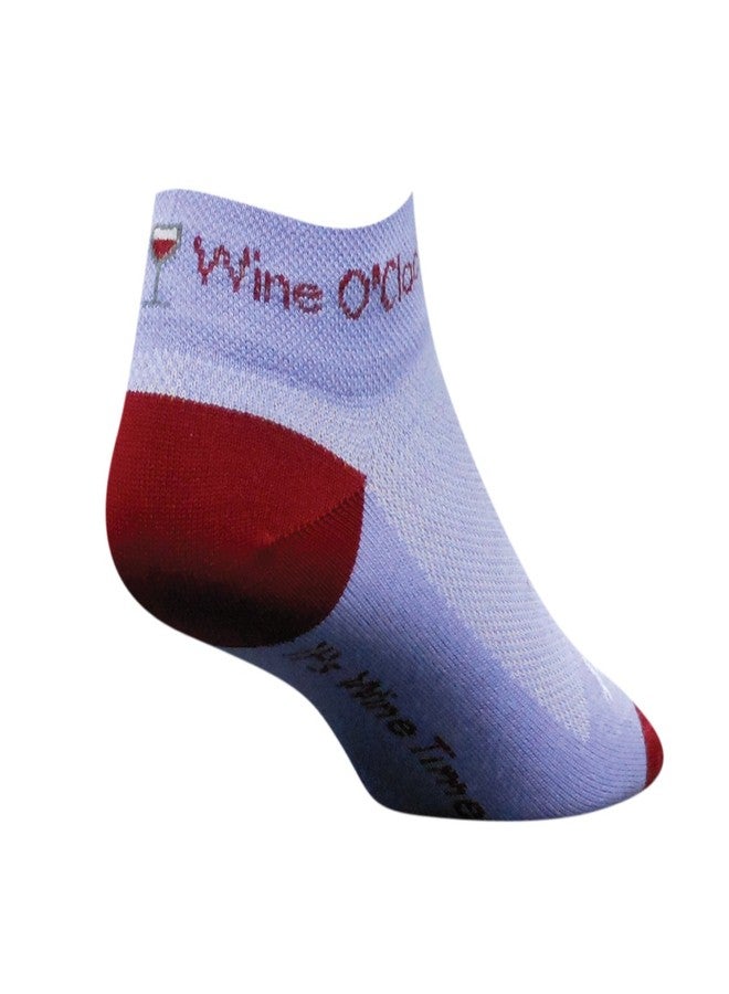 جوارب SockGuy النسائية Wine O'Clock، مقاسات الأحذية من 6 إلى 10 / مقاسات الأحذية الرجالية من 5 إلى 9، لون بنفسجي