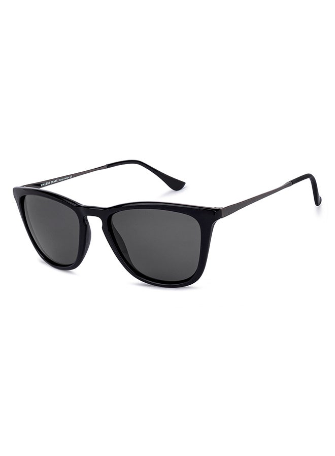 VINCENT CHASE Unisex Mirage Full Rim Wayfarer Polarized & UV Protected Sunglasses For Men & Women VC S12601 - 54mm - Black - Image 2
