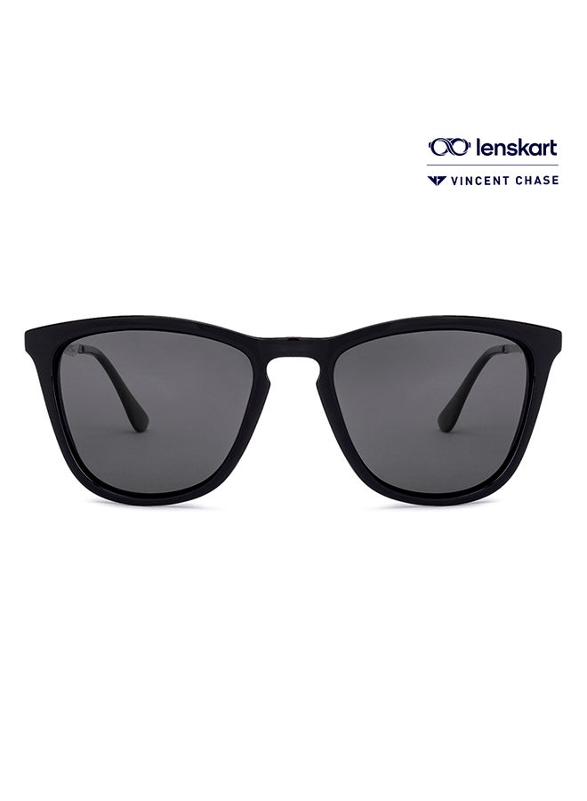VINCENT CHASE Unisex Mirage Full Rim Wayfarer Polarized & UV Protected Sunglasses For Men & Women VC S12601 - 54mm - Black - Image 1