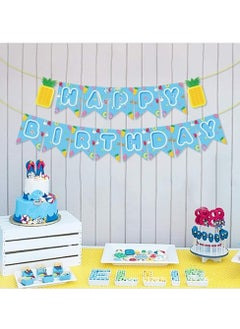 ThePartyPopper Summer Birthday Banner - Pool, Water, Tropical Party Supplies for Birthday Celebrations  - Image 3