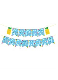 ThePartyPopper Summer Birthday Banner - Pool, Water, Tropical Party Supplies for Birthday Celebrations  - Image 1