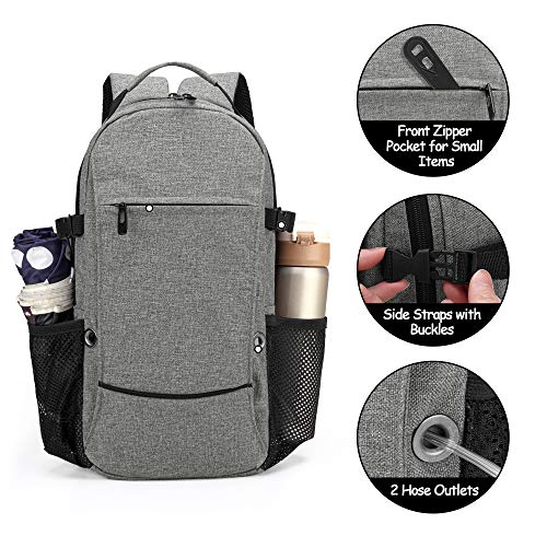 CURMIO Oxygen Tank Backpack, Portable Oxygen Cylinder Carrying Bag for Travel, Fits for Tank Size M2, M4/A, ML6, M6/B, M7, M9/C, Patent Design, Gray - Image 3