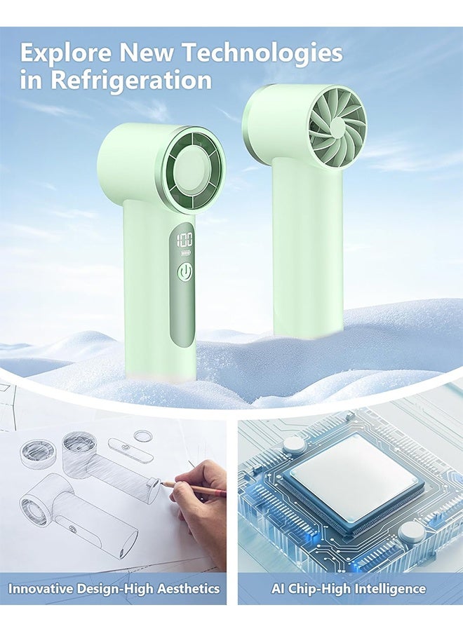 Portable Handheld Fan,4000mAh Rechargeable Turbo Personal Mini Fan,Pocket Design for Travel,Concerts,Sports Games,Camping,Hiking,Best Gifts for Women in Summer - Image 3