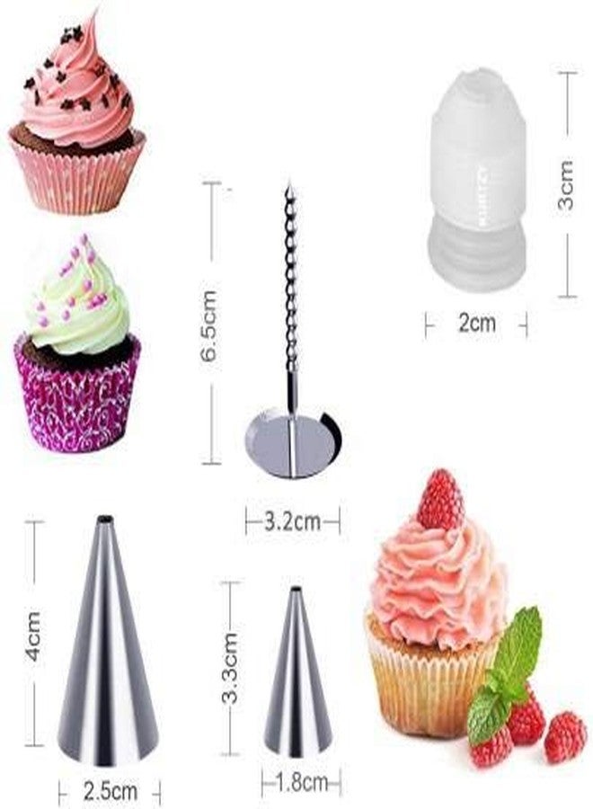 Mass Pro 52 Nozzle Set Cake Decoration Tips Set - 54 Pcs Professional Stainless Steel Piping/Dispenser Nozzle Kit - Image 3