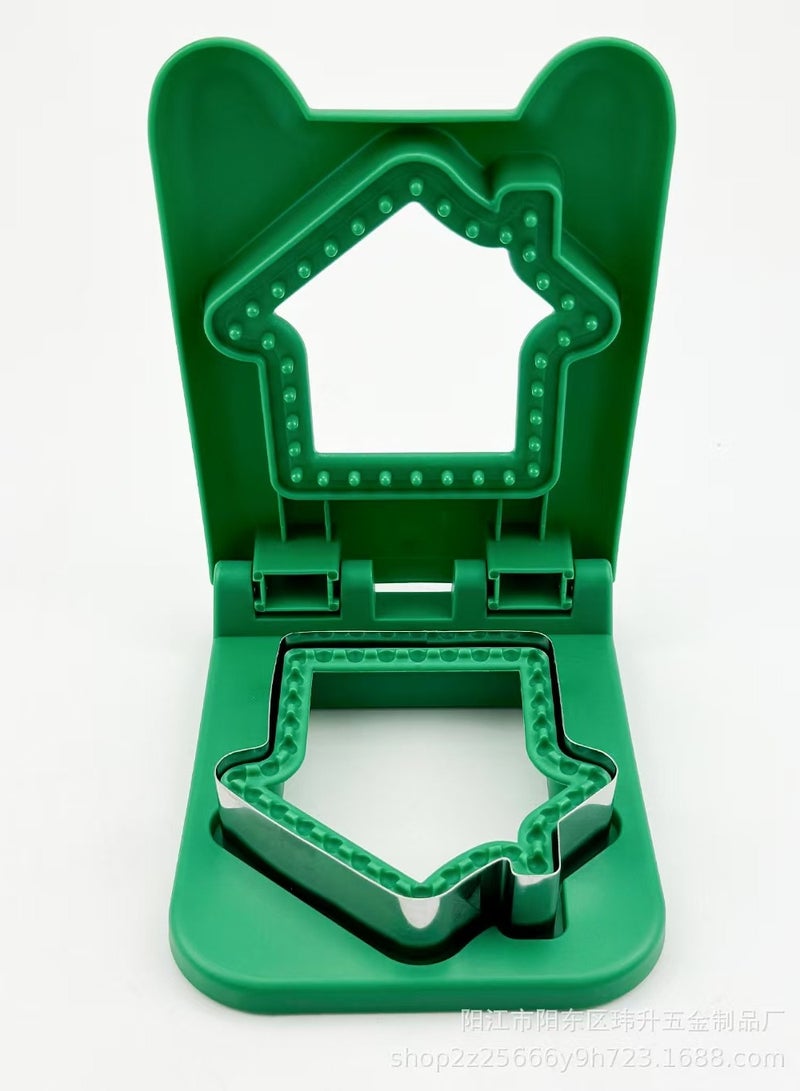 ساندويتش دائري قطعه ساندويتش غير متقشر قطعه ساندويتش قطعه، قطعه ساندويتش وقطعه ختم للأطفال غداء الأولاد البنات، بي بي وجي ساندويتش قطعه قرين - Image 1