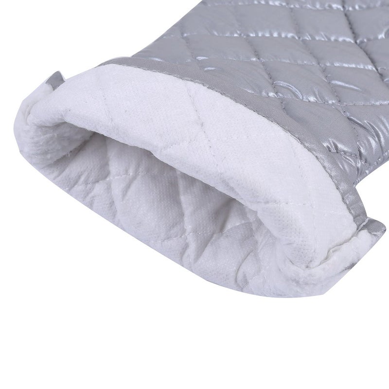 CAKE DECOR CAKE DECOR Silver Coated Extra Long Oven Gloves Heat Resistant for Kitchen Cooking Set of 2 - Image 5