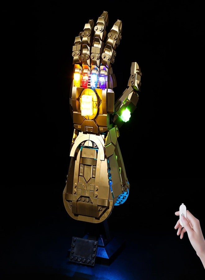 BrickSoul Light Up Kit Compatible with Lego 76191 Building Set, Upgrade Wired Dimmable Lighting Kits Compatible with Marvel Infinity Gauntlet Set for Thanos Glove, Not Included 76191 Building - Image 1