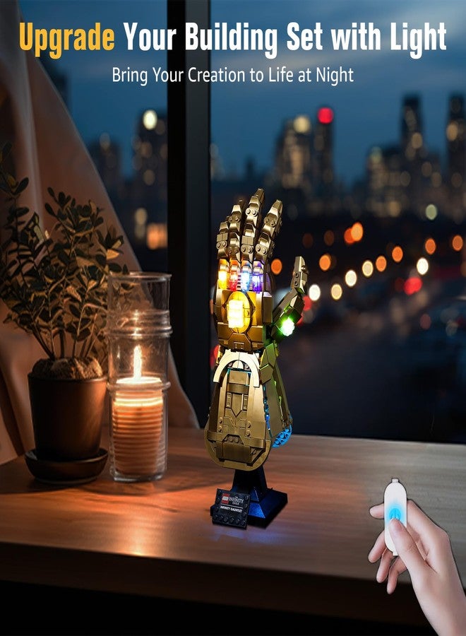 BrickSoul Light Up Kit Compatible with Lego 76191 Building Set, Upgrade Wired Dimmable Lighting Kits Compatible with Marvel Infinity Gauntlet Set for Thanos Glove, Not Included 76191 Building - Image 5