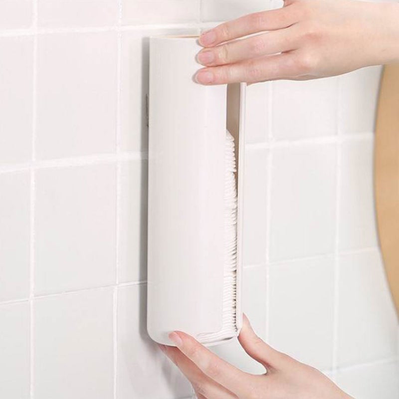 Wall-mounted Storage Box Makeup Cotton Pad Box Bathroom Cotton Pad Container - Image 1