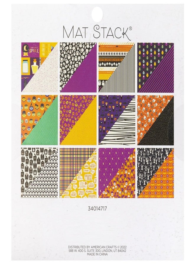 DCWV Printed Cardstock Paper 6x6, 24 Sheets of Scrapbook Paper for Crafts and Card Making, Double Sided Heavy Duty Cardstock with Foil Accents - Boo Crew - Image 2