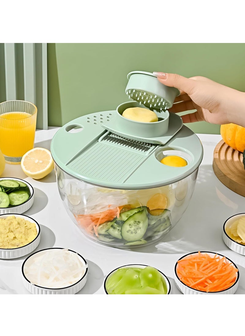 Relex Salad Spinner with Vegetable Chopper, Large Pump Salad Spinner, Lettuce Spinner, Vegetable Grater and Dryer, Vegetable Grater, Spinner Pump, Kitchen Gadget  - Image 2
