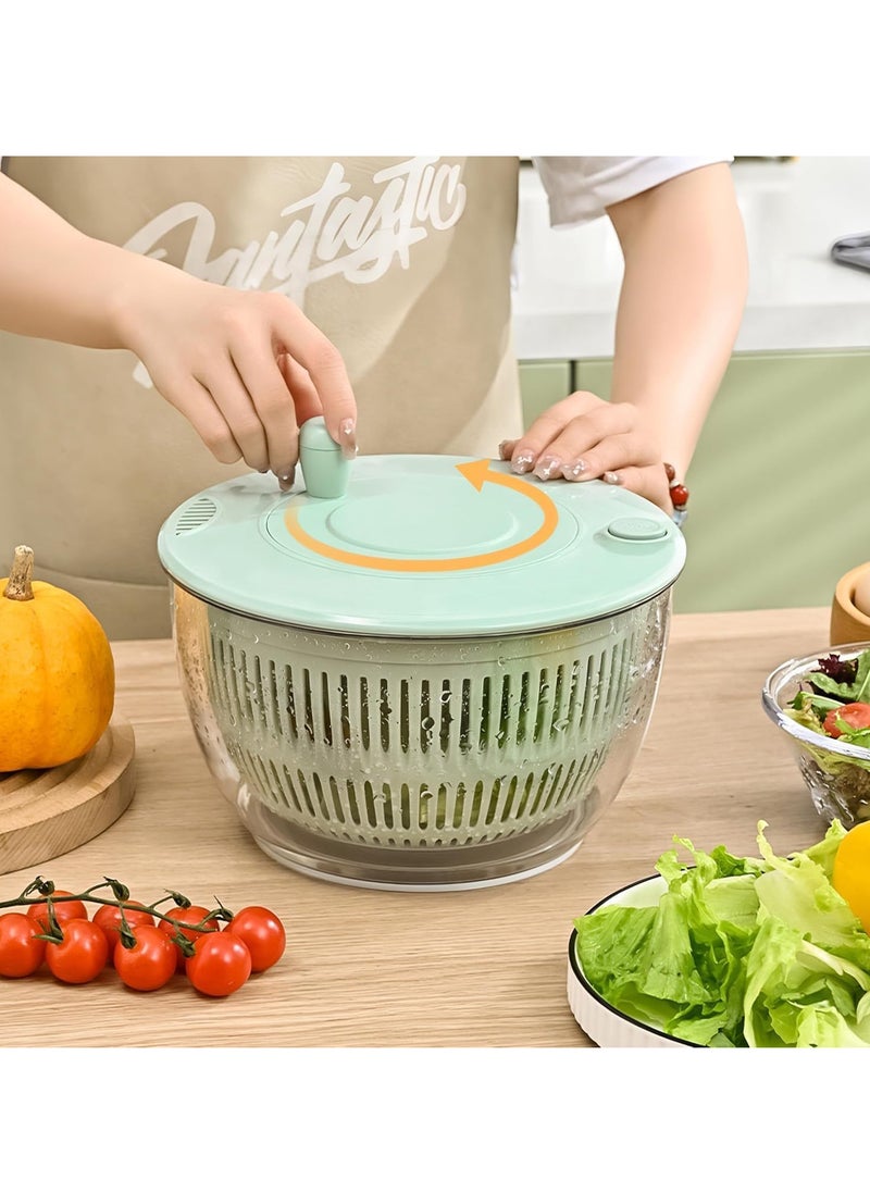 Relex Salad Spinner with Vegetable Chopper, Large Pump Salad Spinner, Lettuce Spinner, Vegetable Grater and Dryer, Vegetable Grater, Spinner Pump, Kitchen Gadget  - Image 4