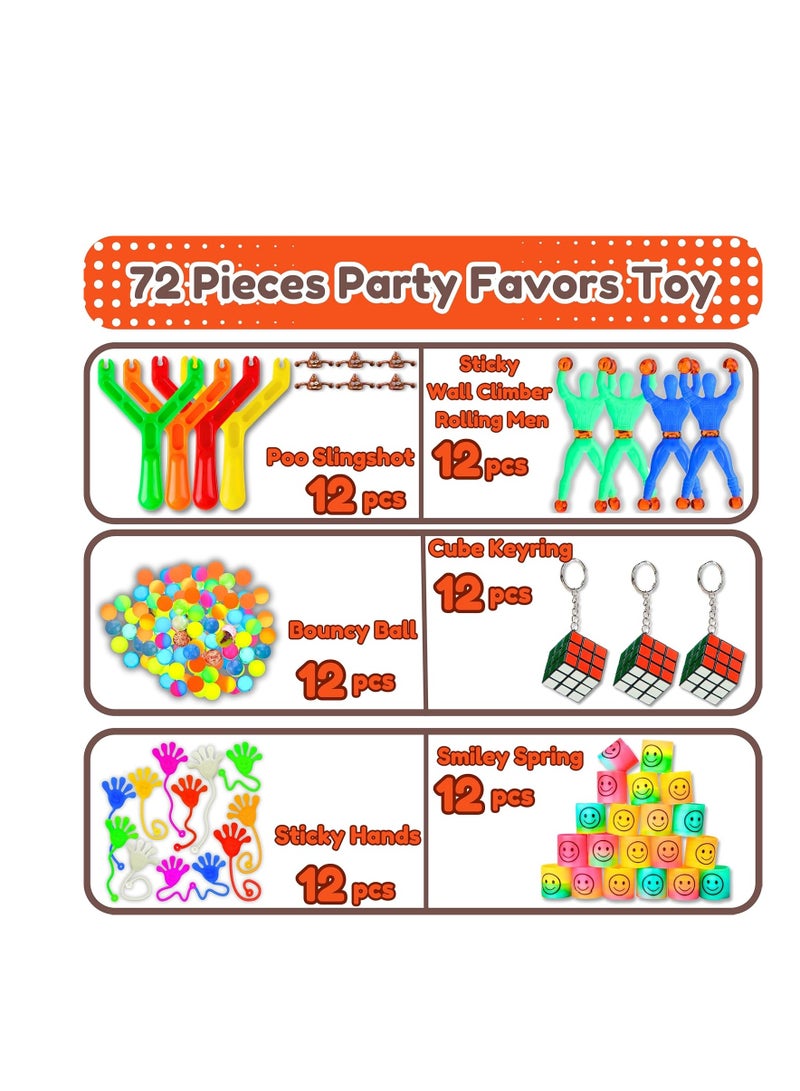 72 PCS Party Favors for Kids, Goodie Bags Stuffers, Bulk Pinata Toys, Classroom Rewards, Treasure Box Prizes, Birthday Party Favors for Kids 3-5, 4-8, 8-12, Goody Bag Fillers - Image 2