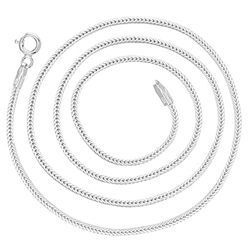 Parnika Unisex Fox Tail Design Pure 92.5 Sterling Silver Chain for Girls, Women, Boys & Men (2mm Square, 20) - Image 1