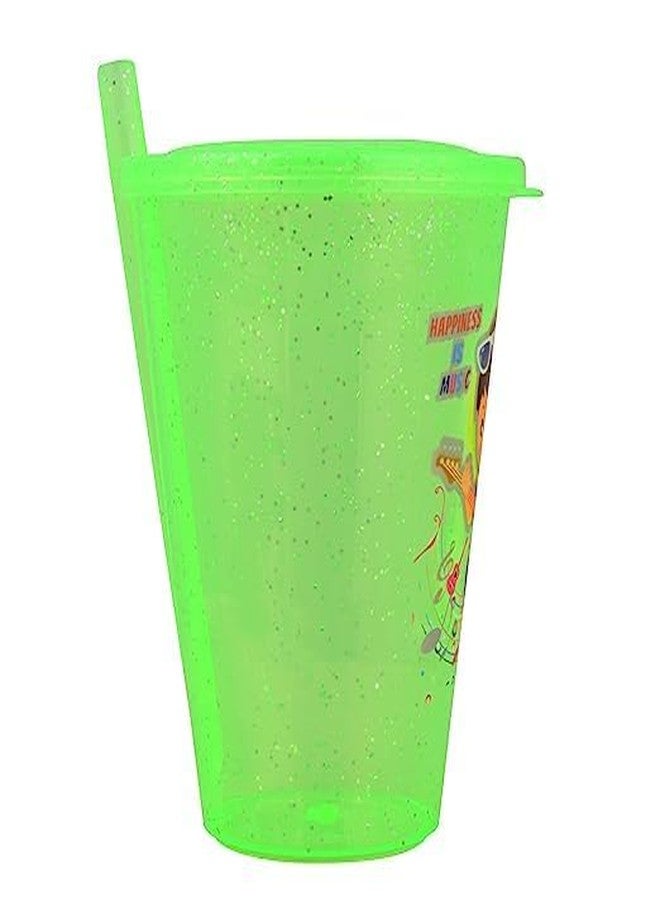 أكواب شرب Tekzie خالية من مادة BPA، مطبوعة برسومات كرتونية مرحة بألوان زاهية، مع غطاء، مناسبة للأطفال الصغار، الأولاد/البنات (عبوة من 4 قطع) - Image 5