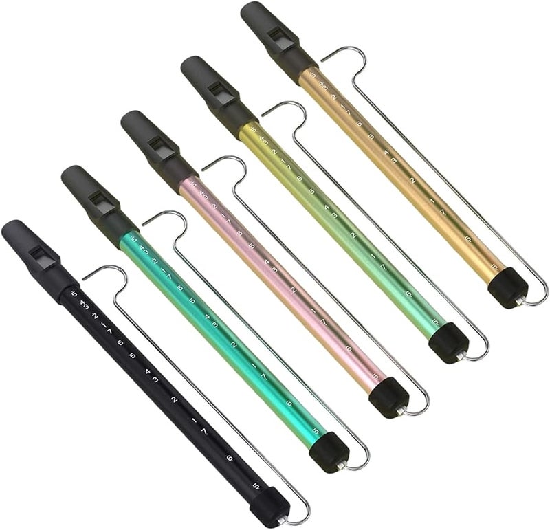 صافرة معدنية محمولة صفراء وخضراء، آلة موسيقية مضحكة، مزمار انزلاقي يدوي لعبة - Image 5