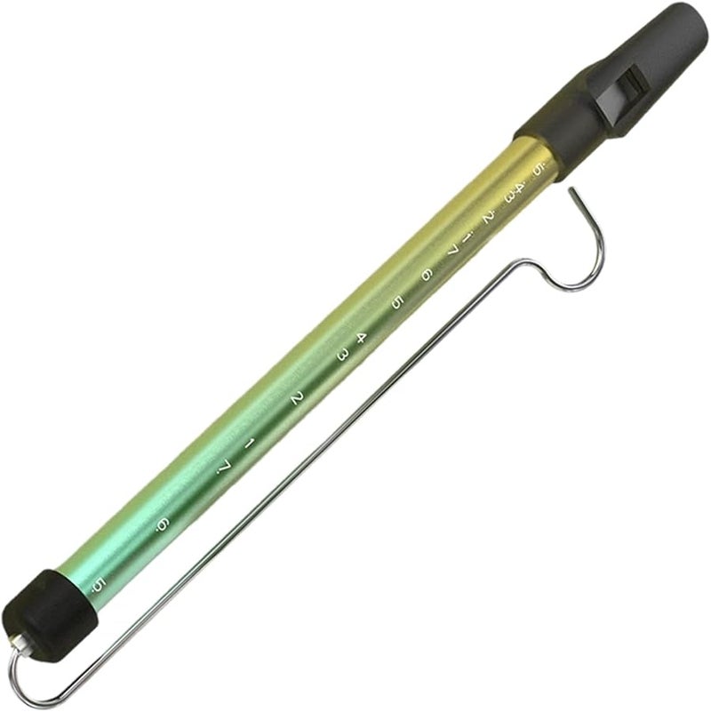 صافرة معدنية محمولة صفراء وخضراء، آلة موسيقية مضحكة، مزمار انزلاقي يدوي لعبة - Image 1