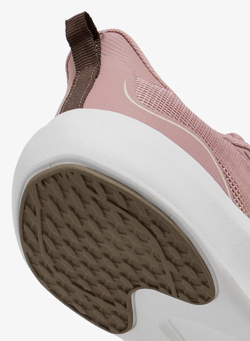 Kappa PINK Women's Textured Lace-Up Sports Shoes with Pull Tab for Women | Best Price UAE