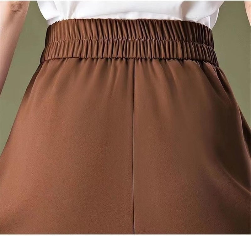 comfrt Kittifly Pants, [Cool and Slim] Stylish Gauchos and Palazzo Pants, Kittifly Widepants-Black Shorts||3XL - Image 3