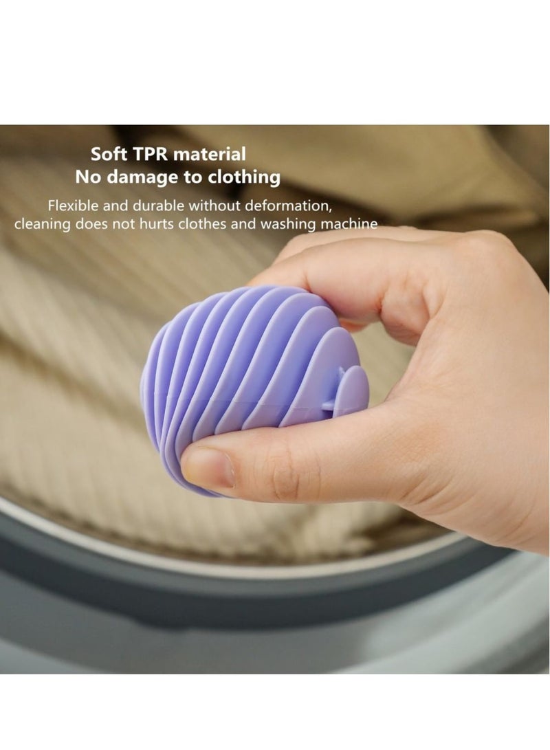 Zikra Washer Balls, Laundry Balls, Solid Colorful Laundry Ball, Washing Ball Tangle-Free Reusable Dryer Balls, Lint Catcher for Washing Machine Fabric Soften Ball Dispenser for Washer Green (6 pcs) - Image 5