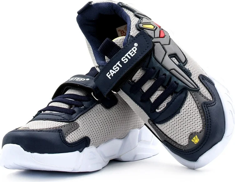 فاست ستيب Kids Sports Shoes Anatomical Sole Lightweight Sneakers Navy Blue Ice 615xca023