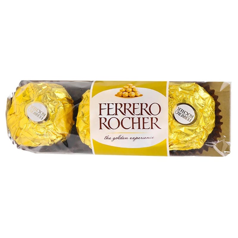 Ferrero Rocher Chocolate Truffles 40g Chocolate Balls with Nuts Finely Chopped,Wrapped Gold Foil Paper, Perfect gift for birthday wishes