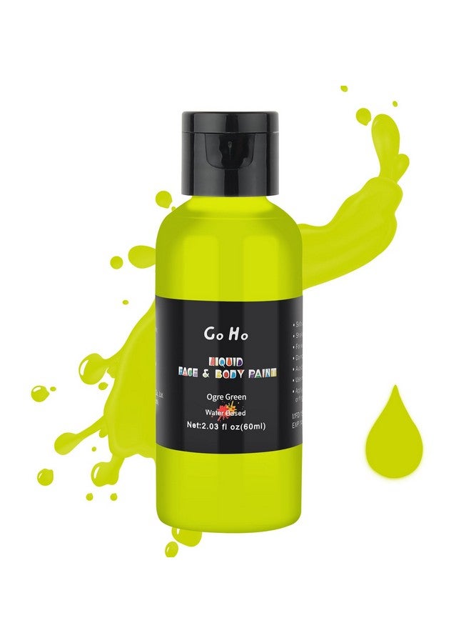 Go Ho Ogre Green Face Body Paint,Ogre Green Makeup Water Based Face Paint And Body Paint For Airbrush Makeup Special Fx, Cosplay, And Halloween Make Up - Image 1