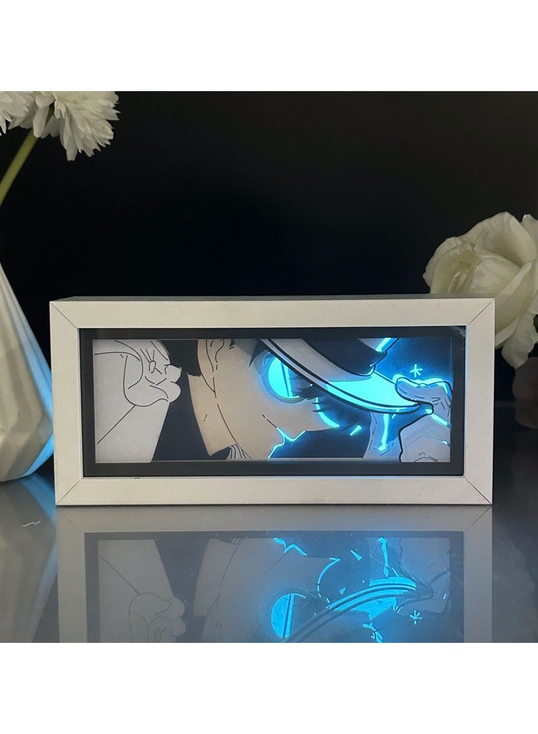 general Paper carved lanterns, Kidd multi-color RGB remote control paper carved lanterns, anime peripheral night lights, gifts for anime fans and children - Image 2