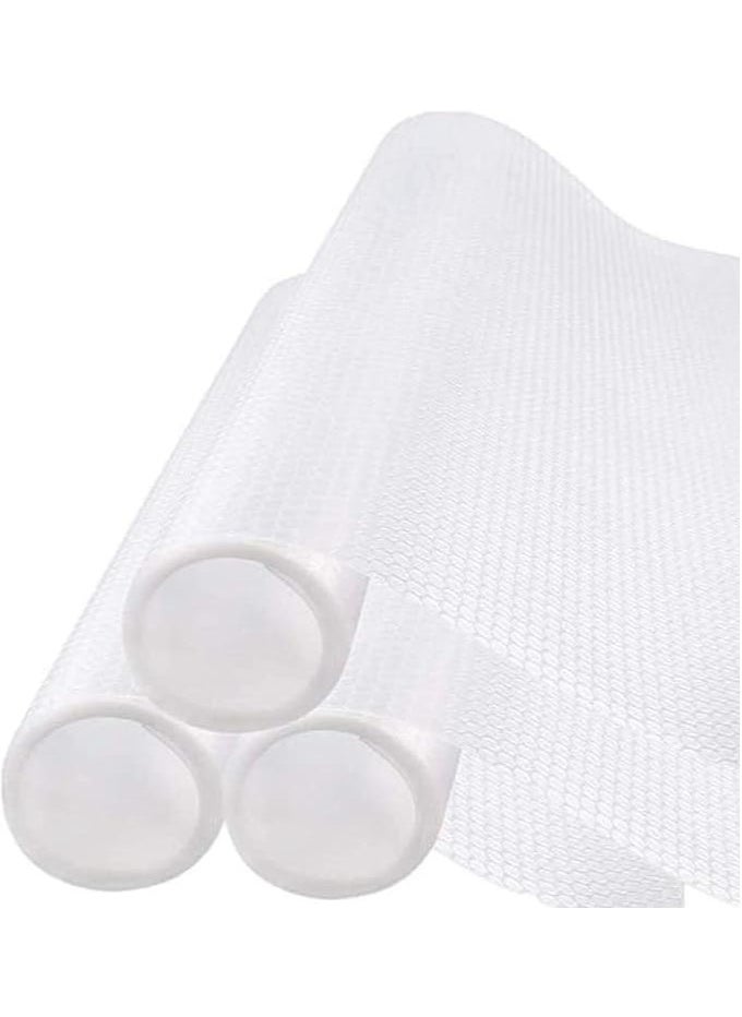 MahMir Shelf Liner 3 Rolls 150x45 cm Nonslip Non-Adhesive Drawer Liner EVA Clear Cupboard Cabinet Pad Mat for Kitchen Cabinet, Shelves, Refrigerator, Storage, Desks ( Transparent )  - Image 1