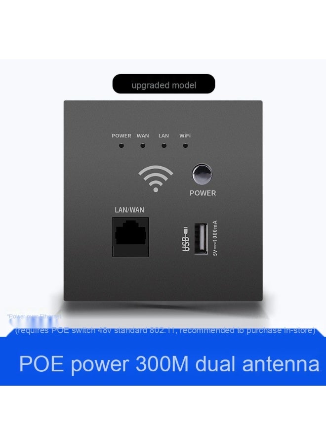 300M Wireless Wall-Mount Router AP – High-Penetration WiFi Access Point Panel