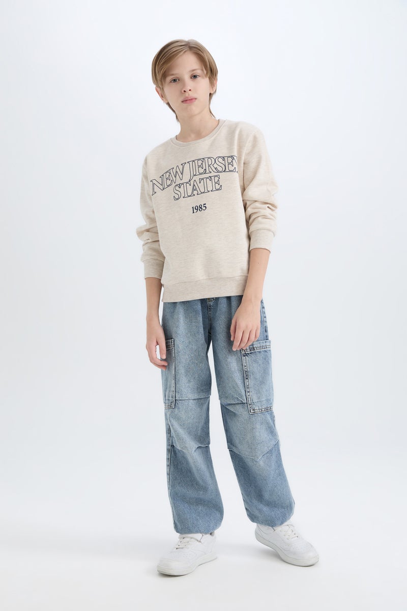 DeFacto Boy Crew Neck Printed Sweatshirt  - Image 4