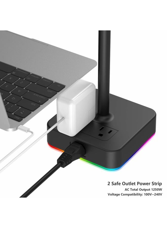 KAFRI RGB Headphone Stand with USB Charger - Image 4