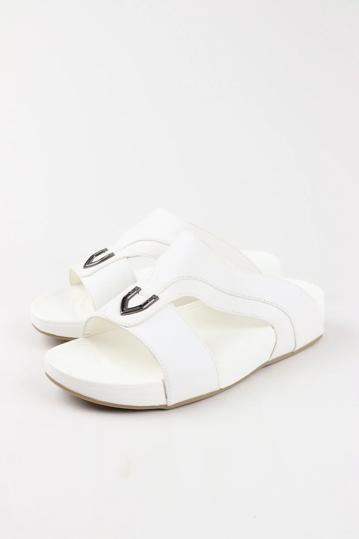 Viny Viny Traditional Arabic Sandals for Men – Comfortable Slip-On Design – Everyday Wear – Black, White, Coffee