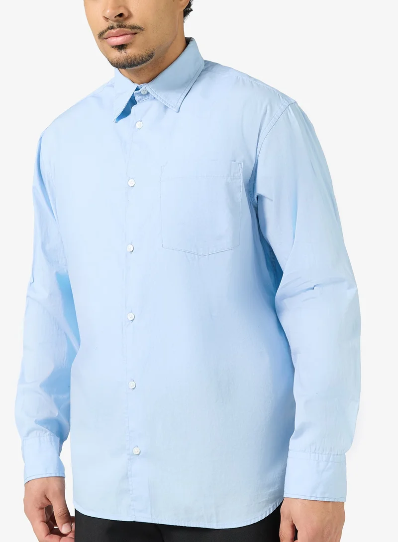 JACK & JONES  Poplin Long Sleeve Shirt for Men | Best Price UAE