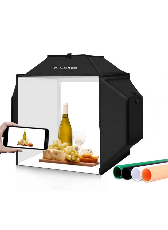 40cm Folding 72W 5500K Studio Shooting Tent Soft Box Photography Lighting Kit with 4 Colors Backdrops LED Photo LightBox UK plug - Image 4